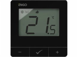 Engo Engo povrchový regulátor teploty s připojením k internetu ZigBee/868 MHz, napájení baterií 230 V, černý E25-BATB