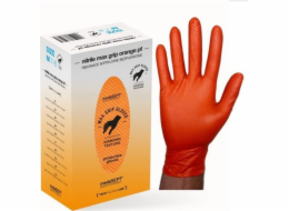 UN NITRILOVÉ RUKAVICE ZESÍLENÉ S MAXIMÁLNÍM ÚCHOPEM ORANŽOVÉ VELIKOST L