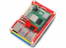 PiMoroni Pibow Coupe 5 - pouzdro pro Raspberry Pi 5 - Rainbow - PiMoroni PIM678}