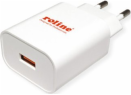 Roline USB adaptér USB nabíječka ROLINE s euro zástrčkou, 1 port, QC3.0, 18W