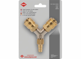 Airpress Y-TYP T-kus 1/4'' S RYCHLOSPOJKAMI A EURO ZÁSTRČKOU