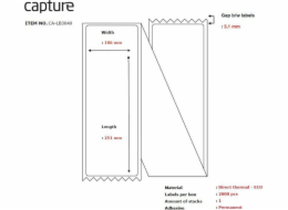 Capture Štítek pro zachycení 106x251, skládané jádro.
