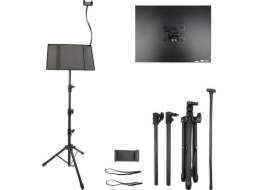 Bitmat Stojan na notebook DNA PLS1, mixážní pult, projektor do 10 kg, ocel, držák na smartphone, bezpečnostní popruhy