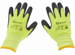 Geko Zimní zateplené pracovní rukavice Fluorescent velikost 9 (12/120)