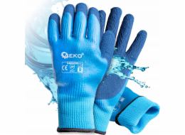 Geko Nepromokavé zateplené pracovní rukavice vel. 9 /žerzej – latex/ (12/120)