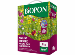 Biopon KVĚTINOVÝ TRÁVNÍK - SMĚS TRAVNÍCH SEMEN, BYLIN A KVĚTIN 1 KG