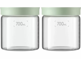 Mellow Yellow BUYDEEM Skleněné dózy s víčkem o objemu 700 ml v příjemně zelené barvě, model CS1014