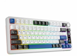 Rampage Bezdrátová mechanická klávesnice Quell Pro s displejem, těsněním, výměnou za provozu 2.4G + BT