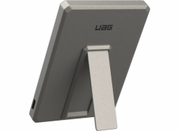 Baseus UAG Ultra Slim 5K - powerbanka 5000 mAh se stojánkem, bezdrátové nabíjení 10W, kompatibilní s MagSafe, kabel součástí balení (titanový)