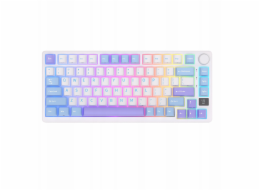 Royal Kludge Herní klávesnice RK-M75 Taro Milk s hnědými spínači