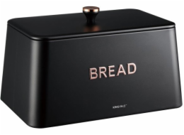 KingHoff ELEGANTNÍ OCELOVÁ KRABIČKA NA CHLÉB KH-1949 ČERNÁ