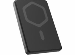 UAG Ultra Slim 5K - powerbanka 5000 mAh se stojánkem, bezdrátové nabíjení 10W, kompatibilní s MagSafe, kabel součástí balení (černá/šedá)