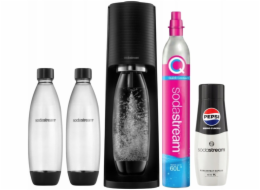 Sodastream Výrobník limonád Terra + 2 lahve + benzín Black Gas + sirup Pepsi Max
