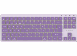 Canyon Klávesnice OnType 10 Low Profile EN Wired Fialová