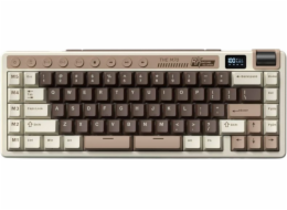 Royal Kludge Herní klávesnice RK M70 Mocha Gray, krémová, s přepínači
