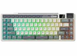 Royal Kludge Herní klávesnice RK M70 azurově fialová, krémová, s přepínači