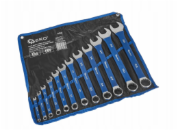 Geko Leštěné očkoploché klíče s protiskluzovou gumovou rukojetí 6-32 mm 12 ks CRV (4)