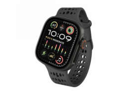 Decoded Silicone Ares O Band - silikonový řemínek pro Apple Watch 44/46/49 mm (černý)