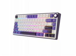 Royal Kludge Herní klávesnice R75 Blackberry Mousse s K stříbrnými spínači