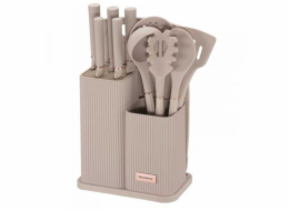 Klausberg Sada nožů a kuchyňského náčiní KB-7935 s deskou ve stojanu
