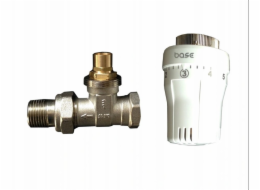 Basic Omezovač teploty zpátečky Termostatická hlavice RTL + přímý termostatický ventil s půlšroubem 1/2x3/4 GZ