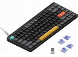 Nuphy - Air75 V2 Bezdrátová mechanická klávesnice - Bezdrátová tenká mechanická klávesnice Basalt Black Wisteria