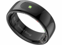 Powerton Smart RING PRO černý, měření stresu, tepová frekvence, monitorování spánku, velikost 8,