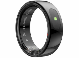 Powerton Smart RING PRO černý, měření stresu, tepová frekvence, monitorování spánku, velikost 7,