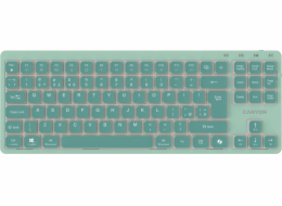 Canyon Klávesnice OnType 10 Low Profile EN Wireless Green