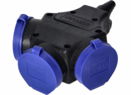 Orno Voděodolný rozbočovač 3x2P+Z, 16A, IP44 OR-AE-13209(GS) schuko