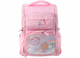 Lean Školní batoh Unicorn s hrudním popruhem růžový 20l