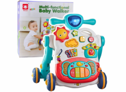 LeanToys Interaktivní vzdělávací stůl s odrážedlem 3v1, modrý