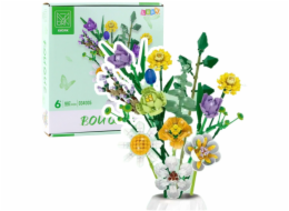 LeanToys Stavební kostky Dekorativní kytice barevných květin 997 dílků.