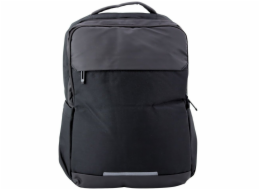 Lean Městský batoh s USB a kapsou na notebook, černý, 16 l, 45 cm, LEAN