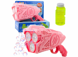 LeanToys Bublinková pistole na baterie LED mýdlové světlo