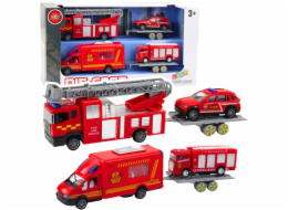 LeanToys Hasičské vozy Auta Řidičská sada Červená LEAN Toys