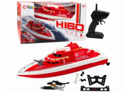 LeanToys Dálkově ovládaný RC motorový člun 1:28 Rescue Red LEAN Toys
