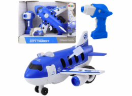 LeanToys Dálkově ovládaný šroubovák RC letadlo modré 2v1 EDUKAMP