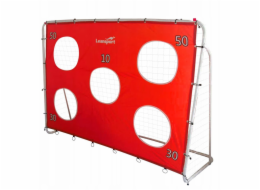 LeanToys Tréninková fotbalová branka s terčovou podložkou červená 213x152x75cm