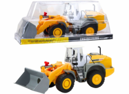 LeanToys Velký bagr s pohyblivou šedožlutou lopatou