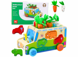 LeanToys Vzdělávací dřevěné bludiště s tvary aut