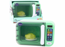 LeanToys Mikrovlnná trouba pro děti, rotující světla pro kuře, zvuky zelené, LEAN Toys