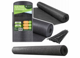 Lean Stínící síť na plot, maskovací plot, šedá 1,5 m 10 m 140 g/m2