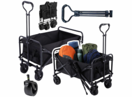 Lean Skládací zahradní plážový přepravní vozík černý 120l LEAN