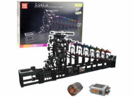 LeanToys Stavební kostky Kuličková dráha s elektromotorem 2520 dílků.