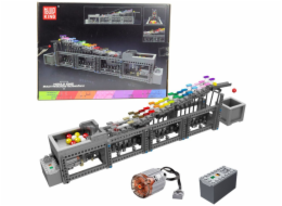 LeanToys Stavební kostky Kuličková dráha s elektromotorem 1038 dílků.