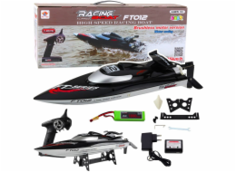 LeanToys FT012 Dálkově ovládaný RC motorový člun Černý 50km/h 2.4G