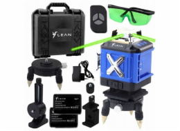 Lean 4D laserová vodováha 16 linek, pouzdro, 2 baterie, modrá