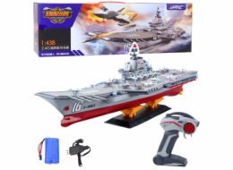 LeanToys Velká RC letadlová loď s dálkově ovládanými světly 30 km/h 1:438 LEAN Toys