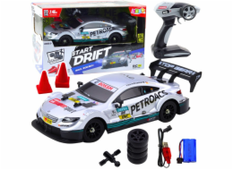 LeanToys RC Driftovací auto stříbrné 30km/h 1:16 LEAN Toys